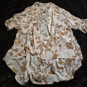 Maurices Floral Patterned Kimono